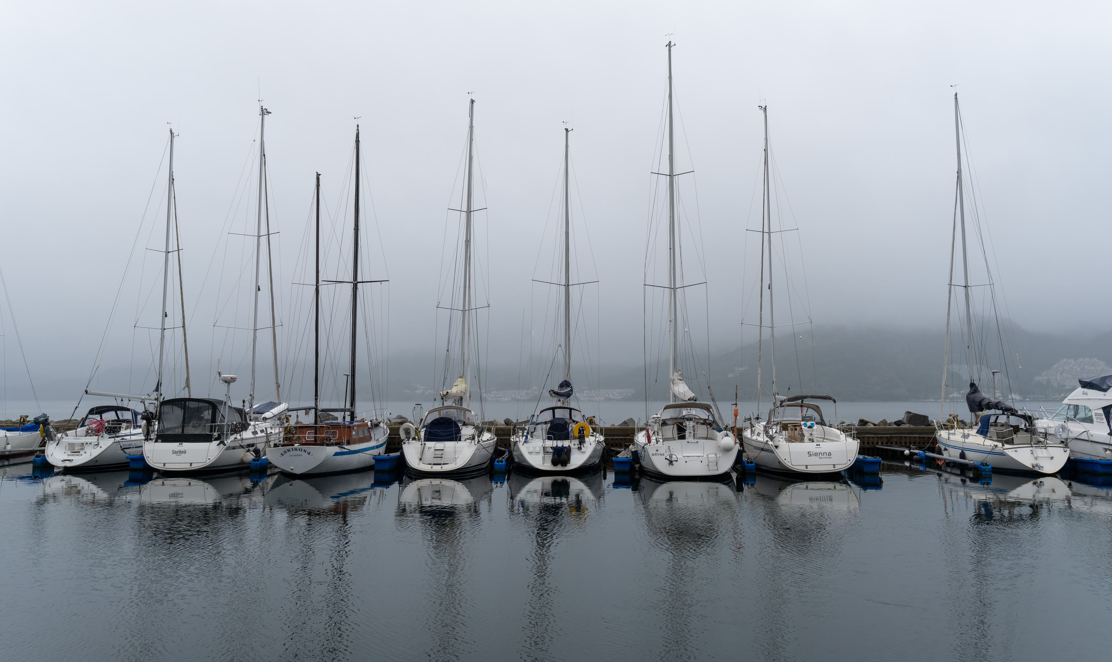 Sandnes marina in a foggy afternoon, Sandnes, Norway julesvernex2 i Sandnes